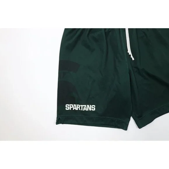 Nike Mens L Team Issued Michigan State University Basketball Shorts Green USA